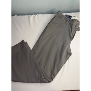 Polo Ralph Lauren Preston Pant Mens 35x30 Grey Cotton Chino Twill Straight Leg